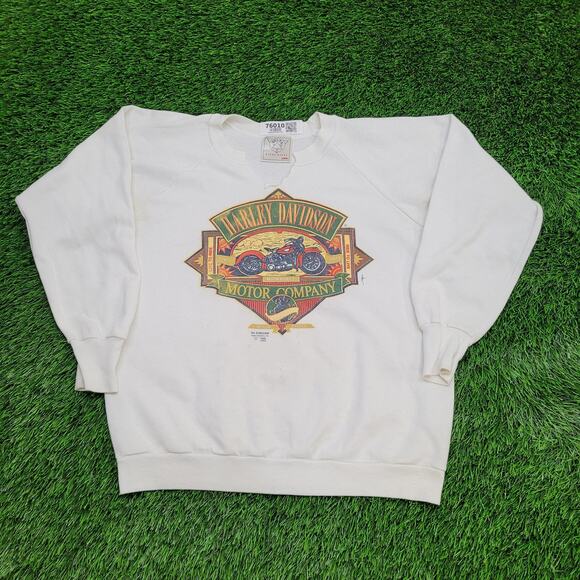 Vintage Harley-Davidson Sweatshirt Womens L 21x23 3D-Emblem - Picture 1 of 15